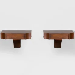 Acerbis Nachttische aus Holz, 1970, 2er Set