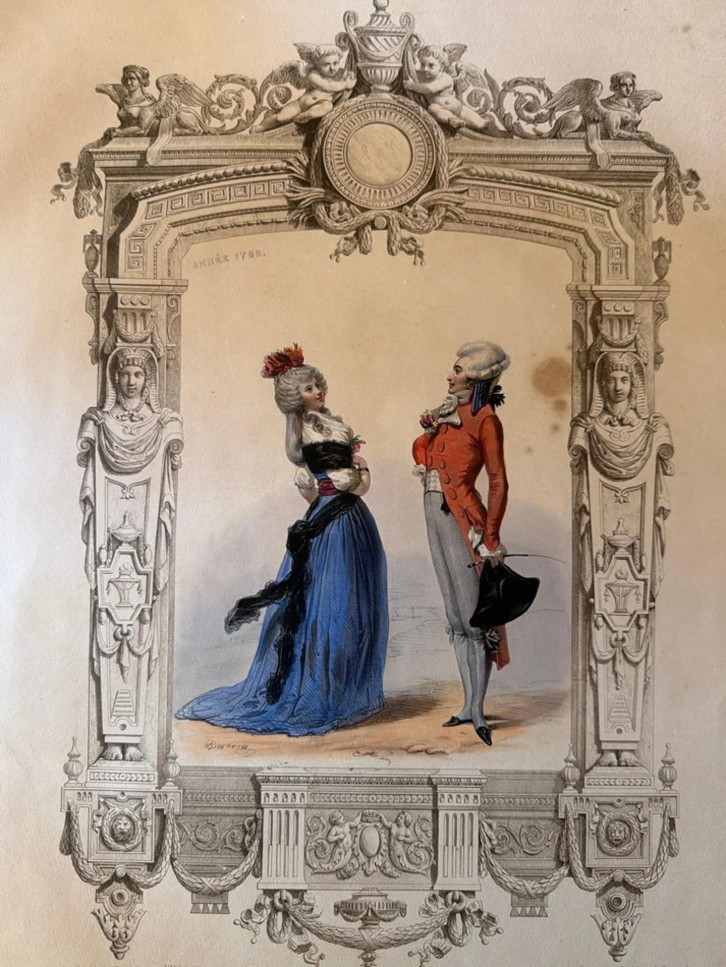 Achille Devéria, Französisches Hof-Kostüm, 1847, Lithographie