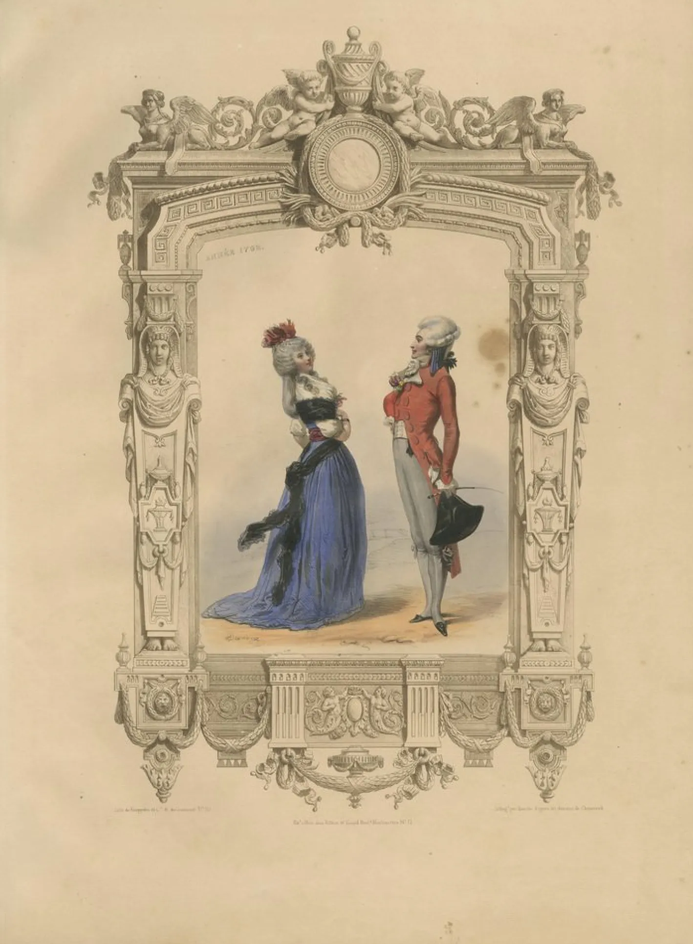 Achille Devéria, Französisches Hof-Kostüm, 1847, Lithographie