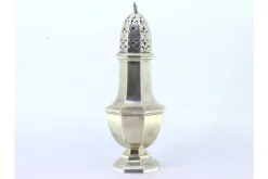 Achteckiger silberner Sprinkler mit Knopfdeckel und Bodenrillen