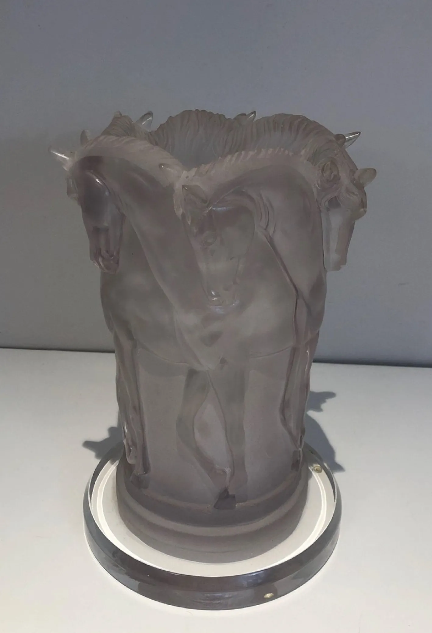 Acrylglas Horses Lampe im Stil von Lalique