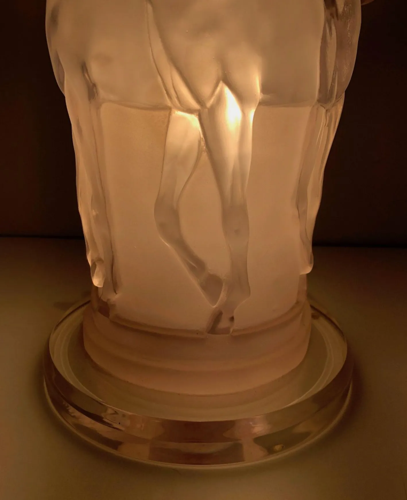 Acrylglas Horses Lampe im Stil von Lalique