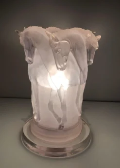 Acrylglas Horses Lampe im Stil von Lalique