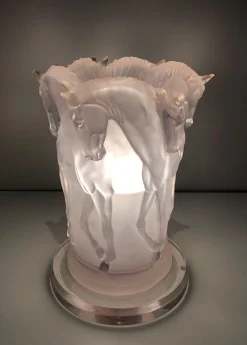Acrylglas Horses Lampe im Stil von Lalique