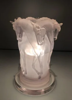 Acrylglas Horses Lampe im Stil von Lalique