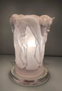 Acrylglas Horses Lampe im Stil von Lalique