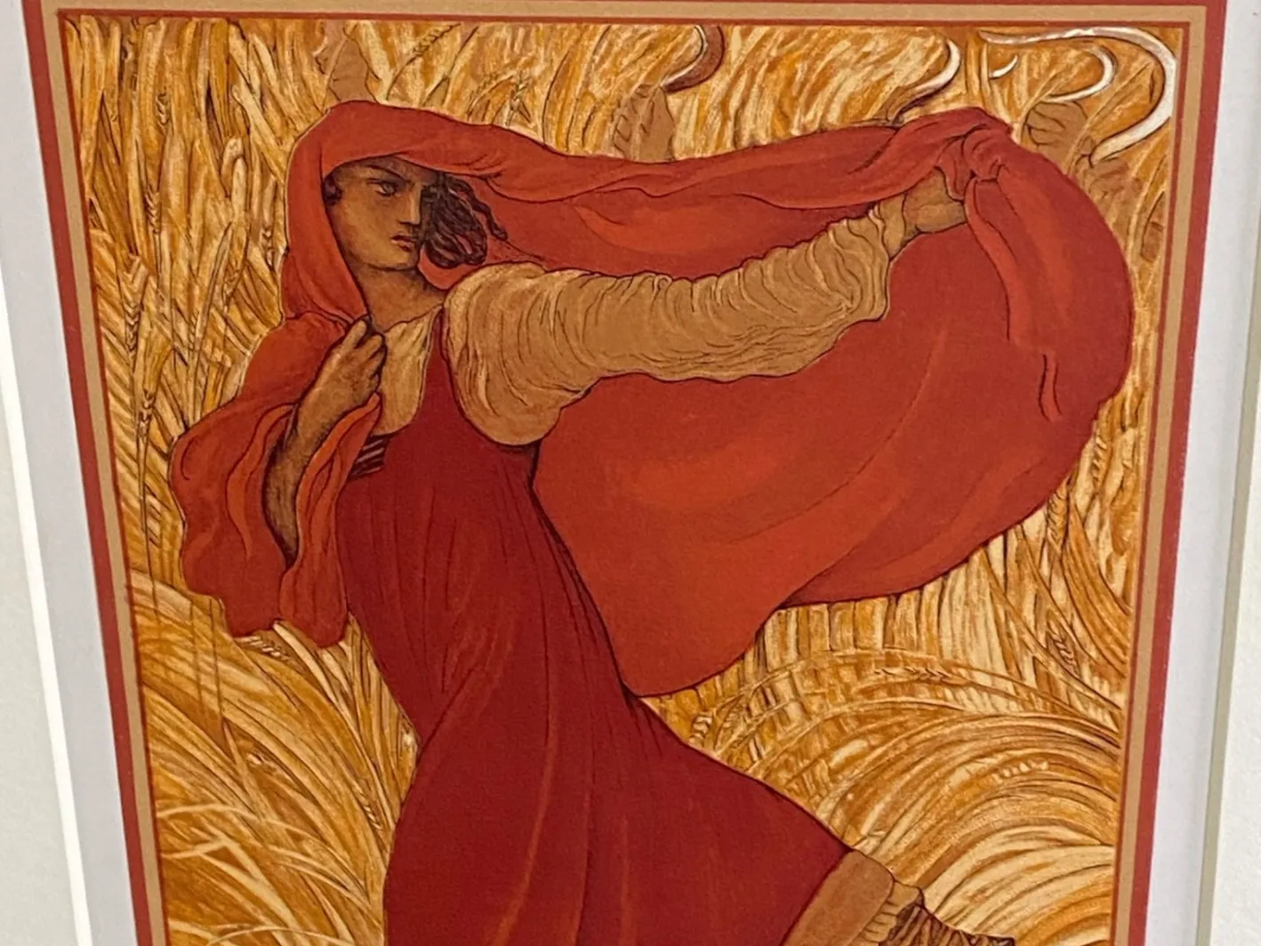 Adolfo De Carolis, Iorio's Daughter, Original Lithograph, 1914, Framed