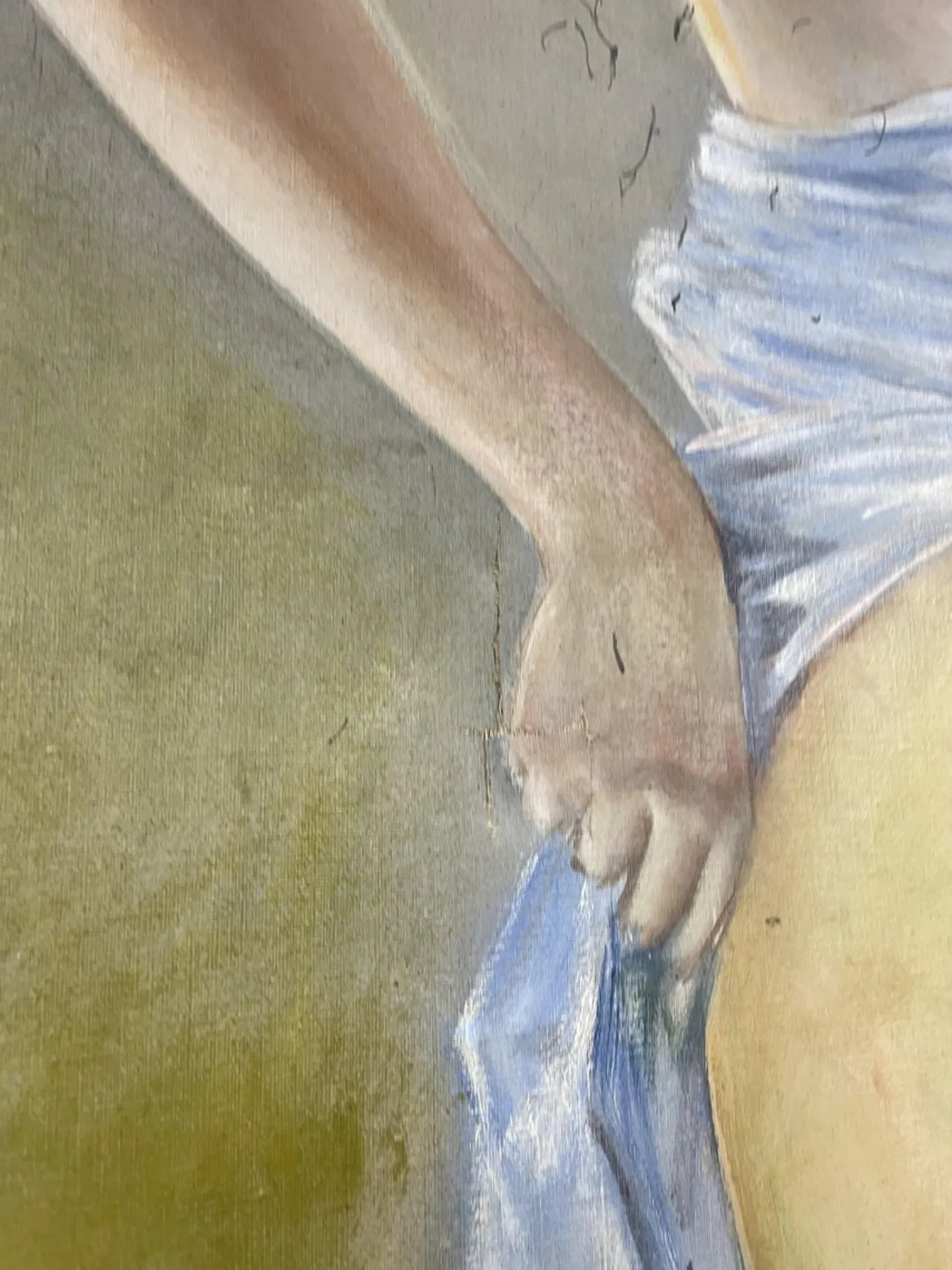 Aktporträt einer deutschen Frau, Öl auf Leinwand, 1920er, gerahmt
