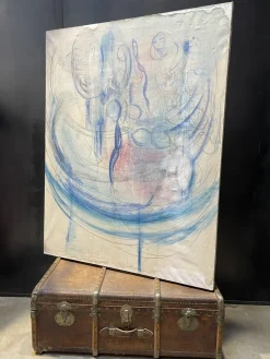 Alain Plocq, Surrealistische Malerei, Frankreich, 1980er, Öl auf Leinwand