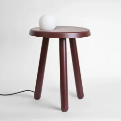 Alby Petrolgrüner Albi Tisch mit Lampe von Mason Editions