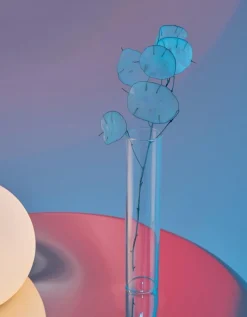 Alby Petrolgrüner Albi Tisch mit Lampe von Mason Editions