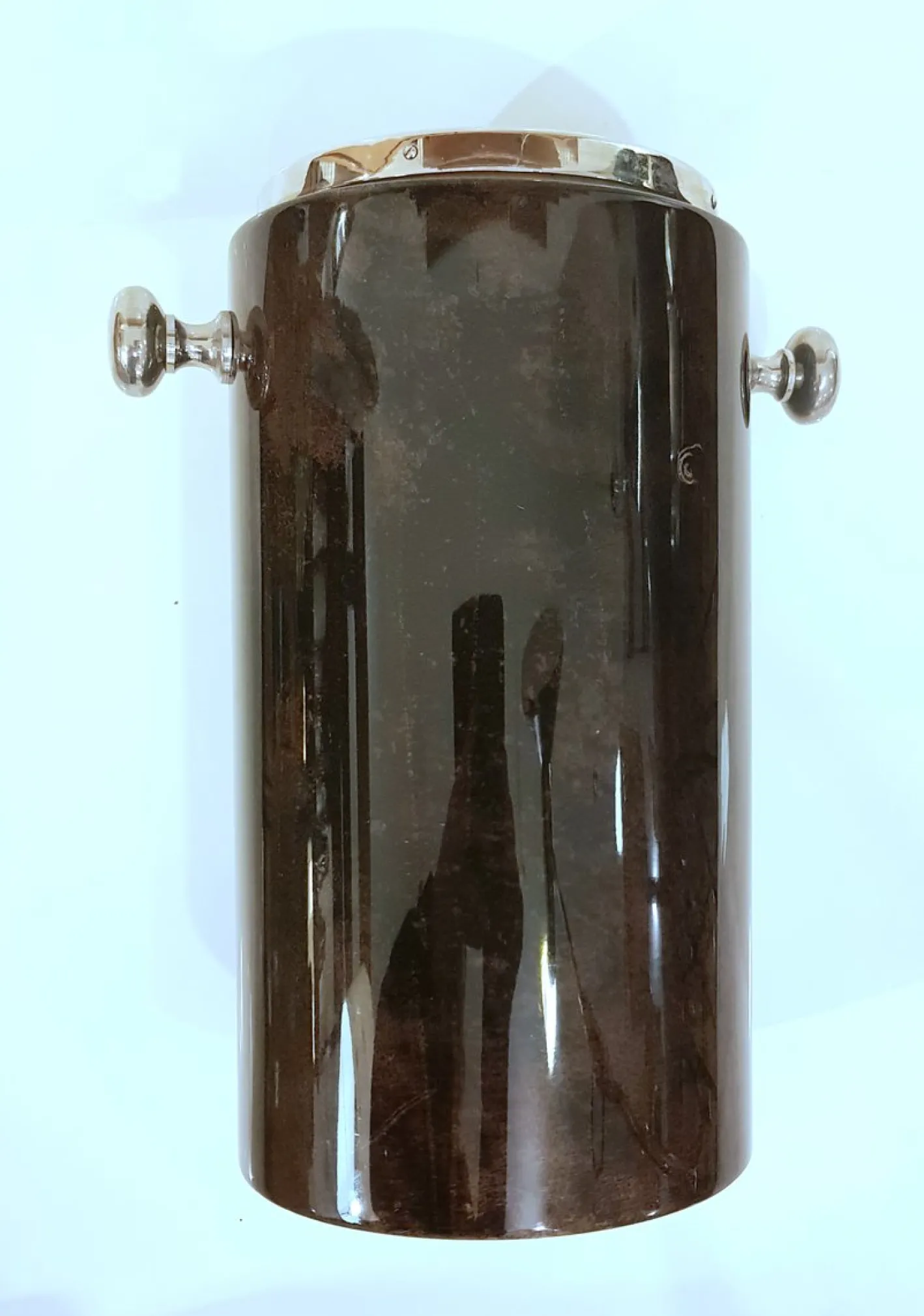 Aldo Tura zugeschriebener Weinkühler aus Ziegenleder, 1960er, 2er Set