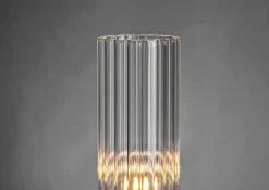 Alexandre Tischlampe aus Messing und Aluminium mit Kanneliertem Glas von Marine Breynaert