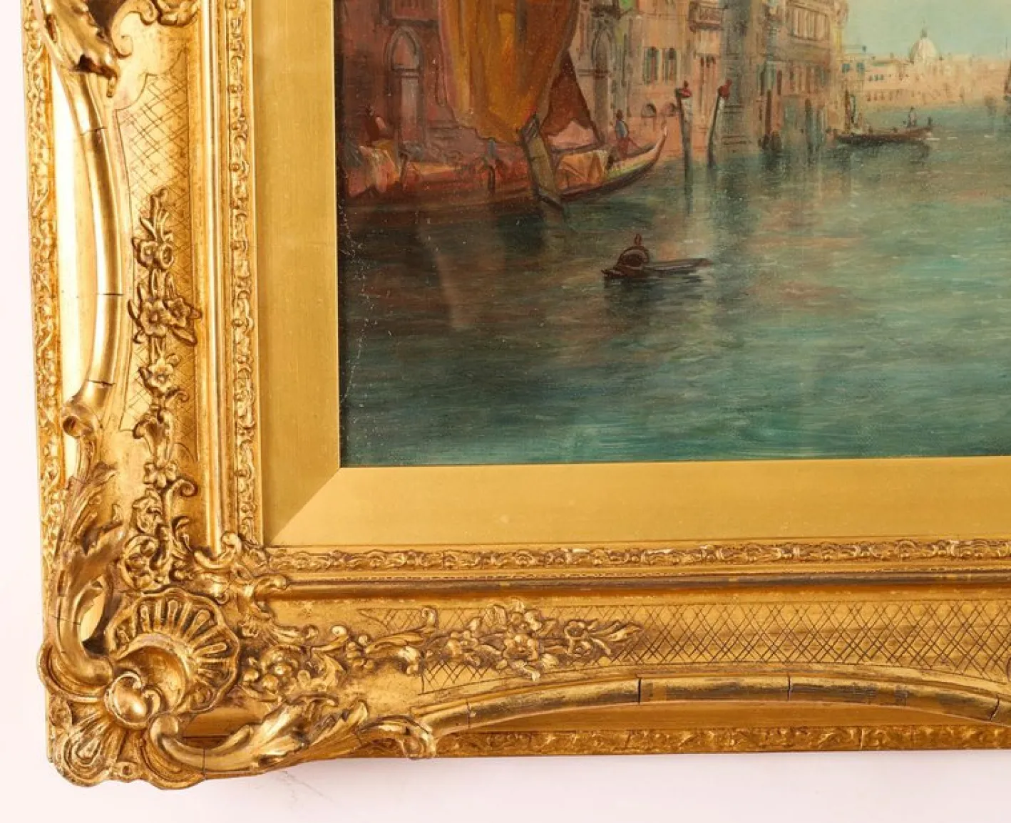 Alfred Pollentine, Canal Grande Venedig, 19. Jh., Antike Ölgemälde, Gerahmtes 2er Set