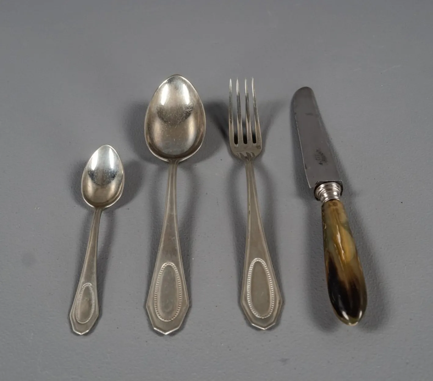 Alpacca Besteck Modell Veritable, 1920er, 48er Set