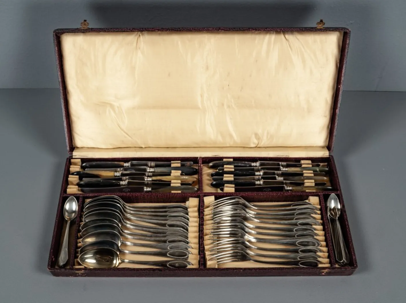 Alpacca Besteck Modell Veritable, 1920er, 48er Set