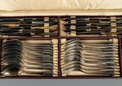 Alpacca Besteck Modell Veritable, 1920er, 48er Set