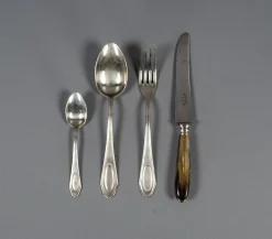 Alpacca Besteck Modell Veritable, 1920er, 48er Set