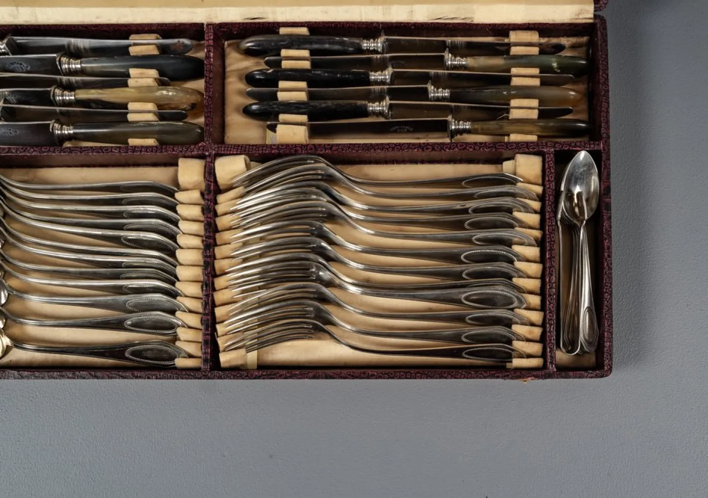 Alpacca Besteck Modell Veritable, 1920er, 48er Set