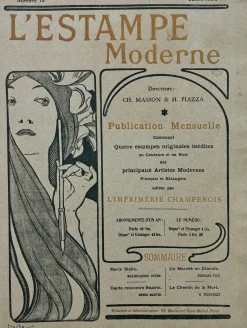 Alphonse Mucha, Cover für l'Estampe Moderne, Juli 1898, Lithographie