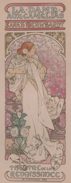 Alphonse Mucha, La Dame aux Camelias von Les Maîtres de L'Affiche, 1898, Original Lithographie