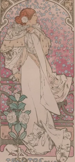 Alphonse Mucha, La Dame aux Camelias von Les Maîtres de L'Affiche, 1898, Original Lithographie