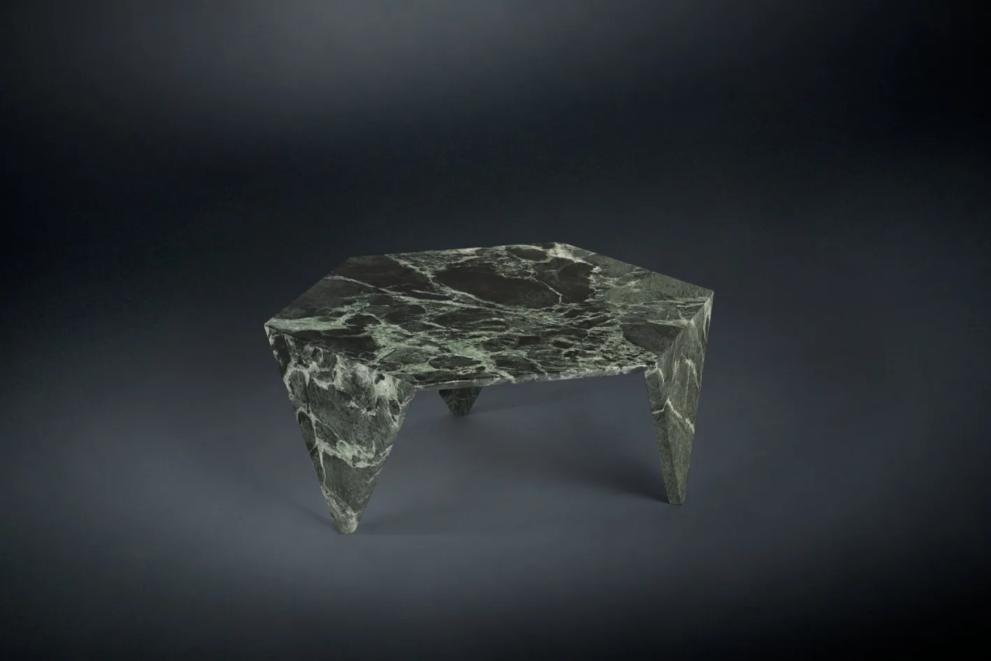 Alpi Verde Marmor Ruche Couchtisch von Giorgio Ragazzini für VGnewtrend