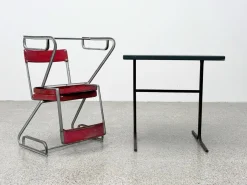 Aluminium Stühle mit Tisch von Cindy Crawford-Steiger für Embru, 3er Set