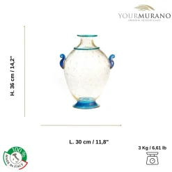 Amphora Vase aus Muranoglas von YourMurano