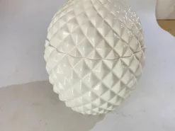 Ananas Eiskübel aus glasierter Keramik mit Deckel, 20. Jh.