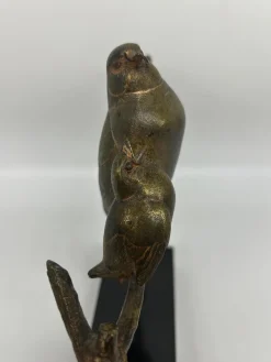 André Vincent Becquerel, Tierskulptur, 1920er-1940er, Bronze auf Marmorsockel