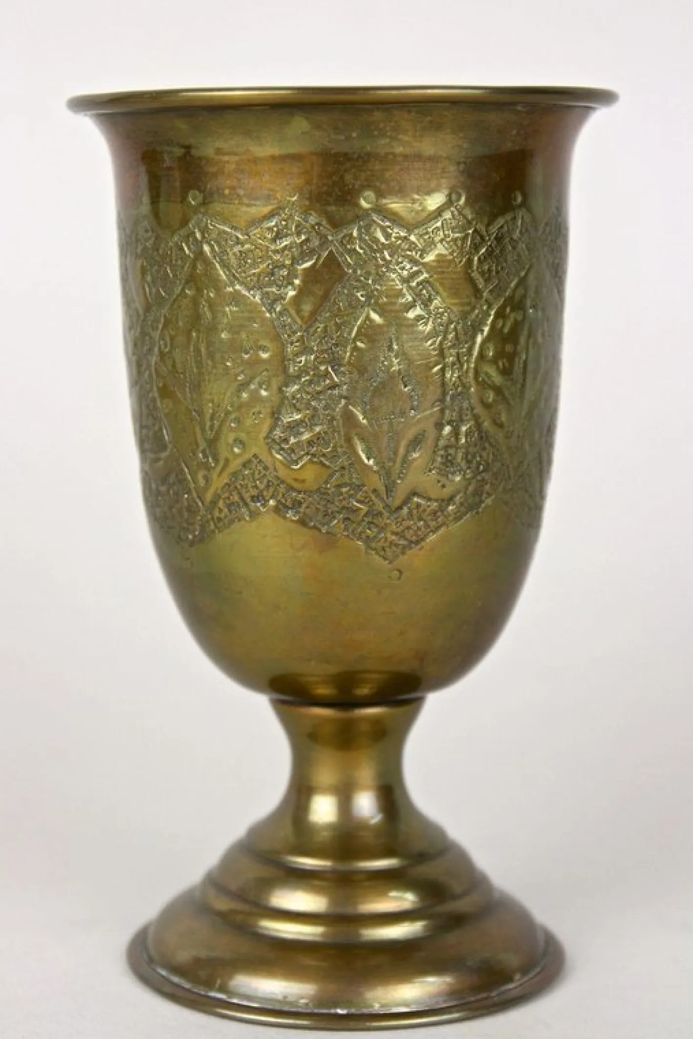 Antike Biedermeier Messing Kelche, 1860, 2er Set