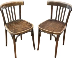 Antike Bistro Esszimmerstühle aus Bugholz von Thonet, Jugoslawien, 1960er, 2er Set