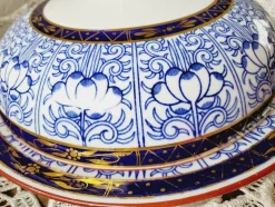 Antike Blue Lily Series Butterdose von Royal Worcester, 1881