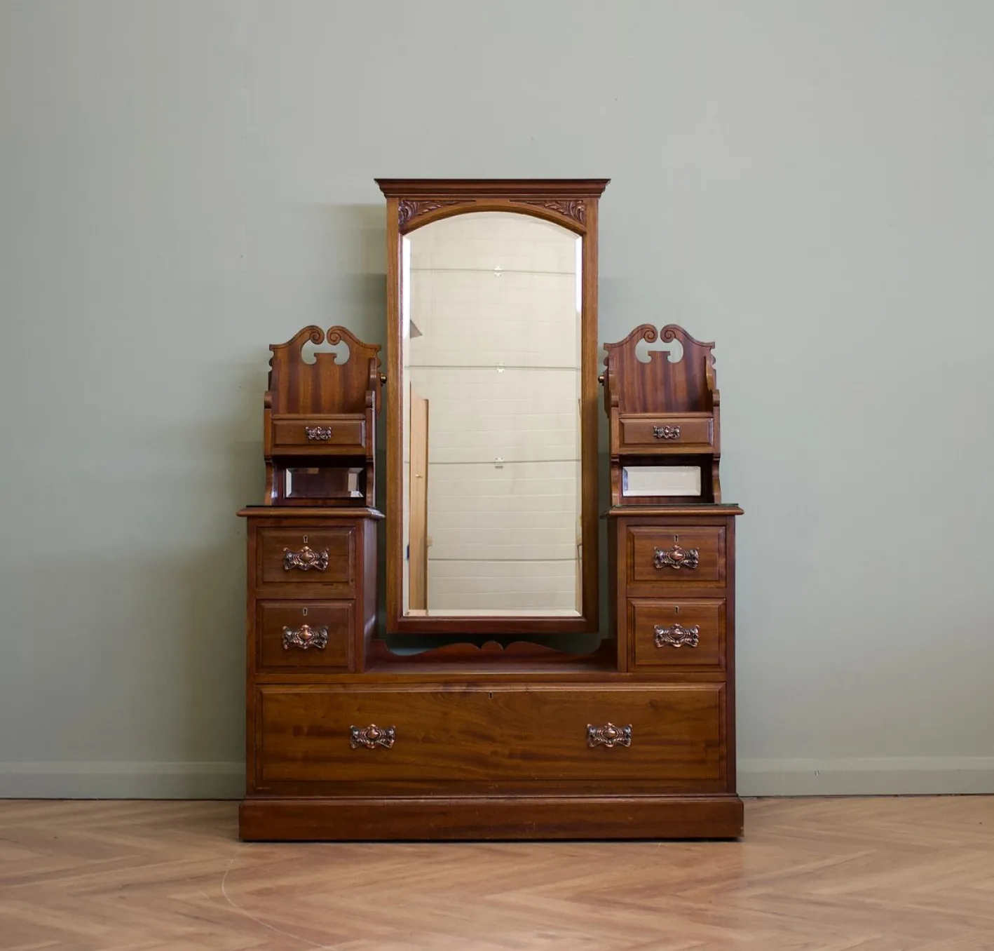 Antike britische edwardianische Frisierkommode, 1900er