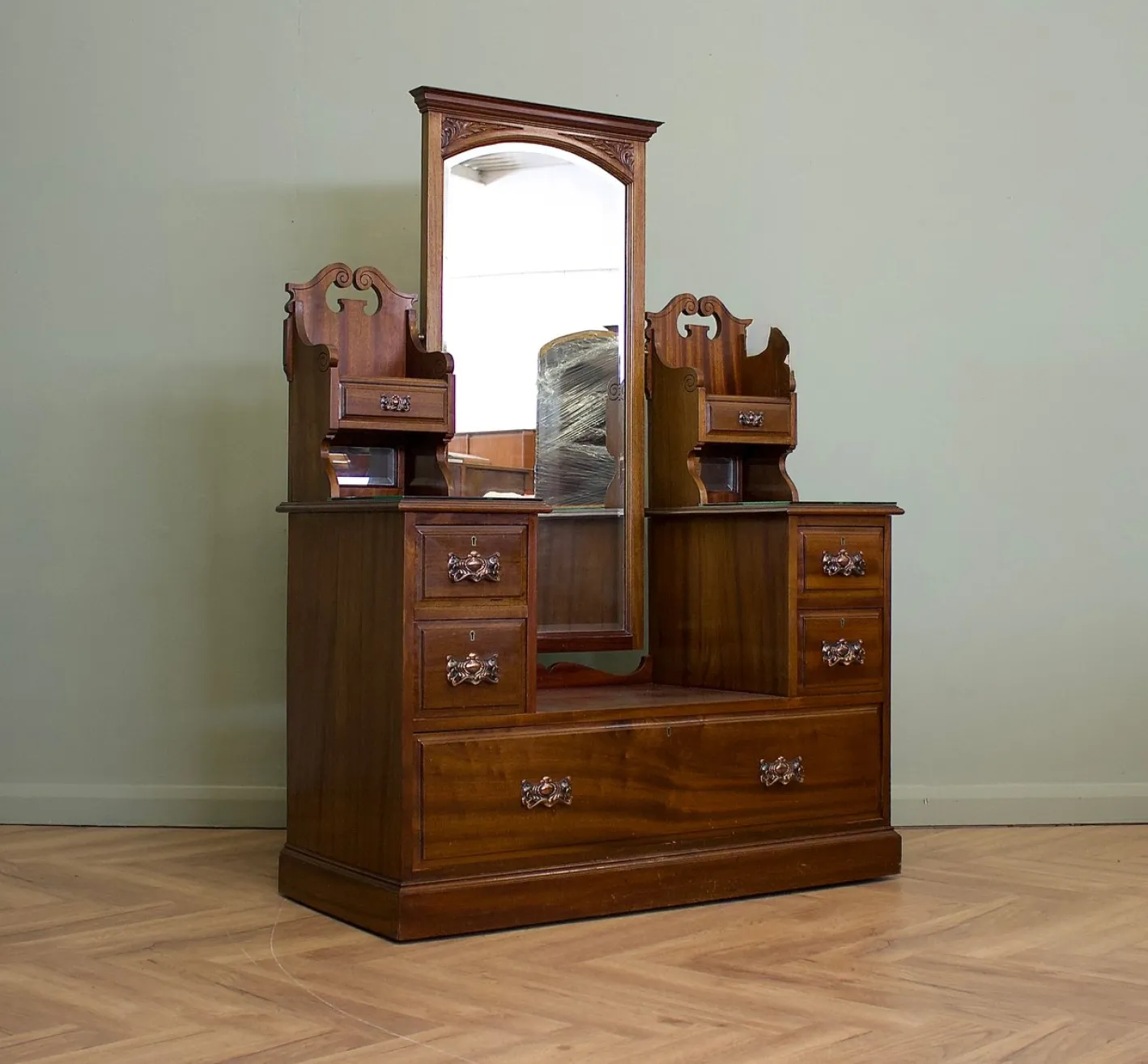 Antike britische edwardianische Frisierkommode, 1900er