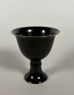 Antike chinesische monochrom schwarze Porzellanschale, 1700er