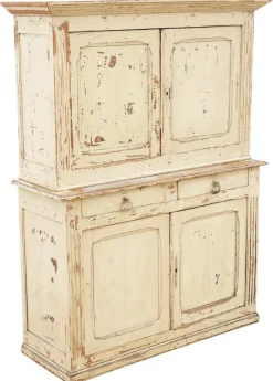 Antike cremefarbene Kommode, 1890er