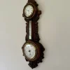 Antike edwardianische Banjo Barometer aus geschnitzter Eiche, 1900