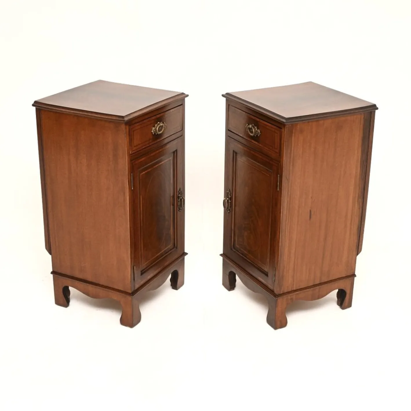 Antike edwardianische Nachttische, 1900, 2er Set
