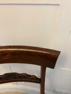Antike englische Regency Beistellstühle aus Palisander, 1825, 2er Set