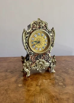 Antike französische Boulle-Manteluhr, 1880er Jahre