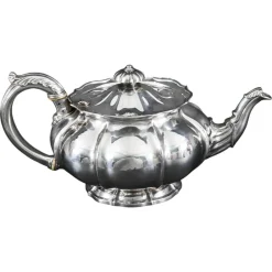 Antike georgische Teekanne aus Sterlingsilber von Paul Storr, 19. Jh