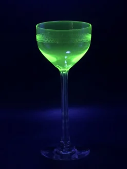 Antike Glaskuppel Weingläser, 1890er, 5 . Set