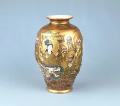 Antike japanische Satsuma Vase, 1890er