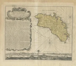 Antike Karte von Menorca von Homann Heirs, 1757