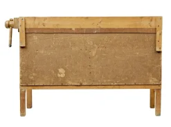 Antike Kiefernholz Werkbank, 1900