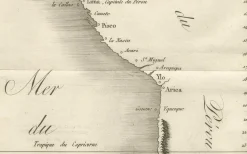 Antike Landkarte der Küste von Peru und Chile, 1760er