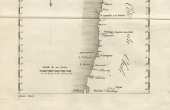 Antike Landkarte der Küste von Peru und Chile, 1760er