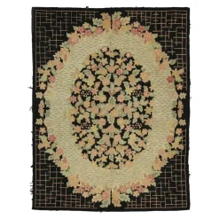 Antiker amerikanischer Wollteppich mit Haken von Rug & Kelim, 1920er